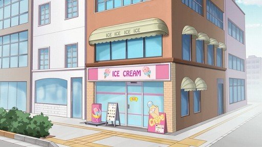 In front of a shoe boutique